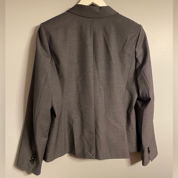 Petite Tropical Wool Pickstitched Blazer Jacket - Picture 2 of 3